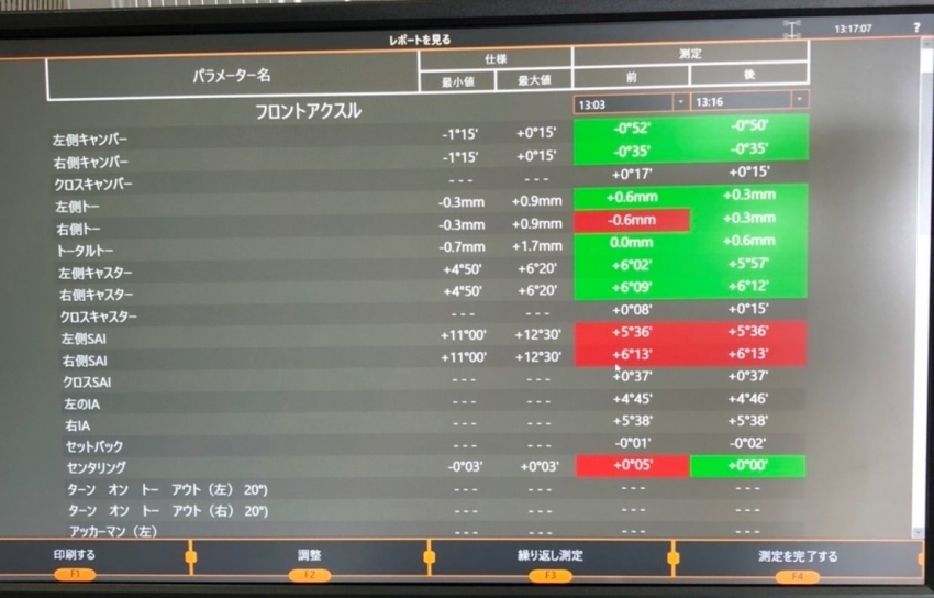 日記エクストレイル アライメント２.jpeg